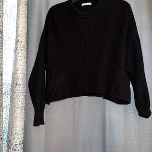 Black cardigan sweater